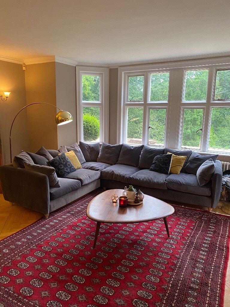 Nearly New XL Corner Sofa from Loaf in Grey Clever Velvet ОНЛАЙН ОБЯВИ