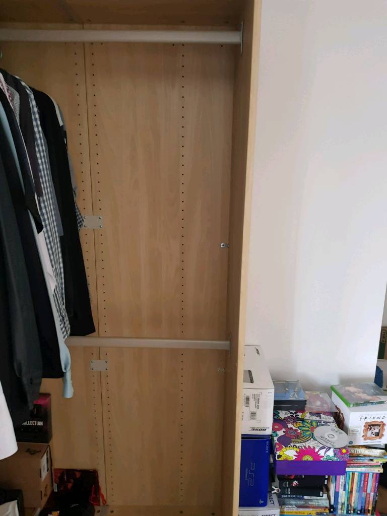 Ikea Pax Beech Pale Wood Effect Corner Wardrobe And Door