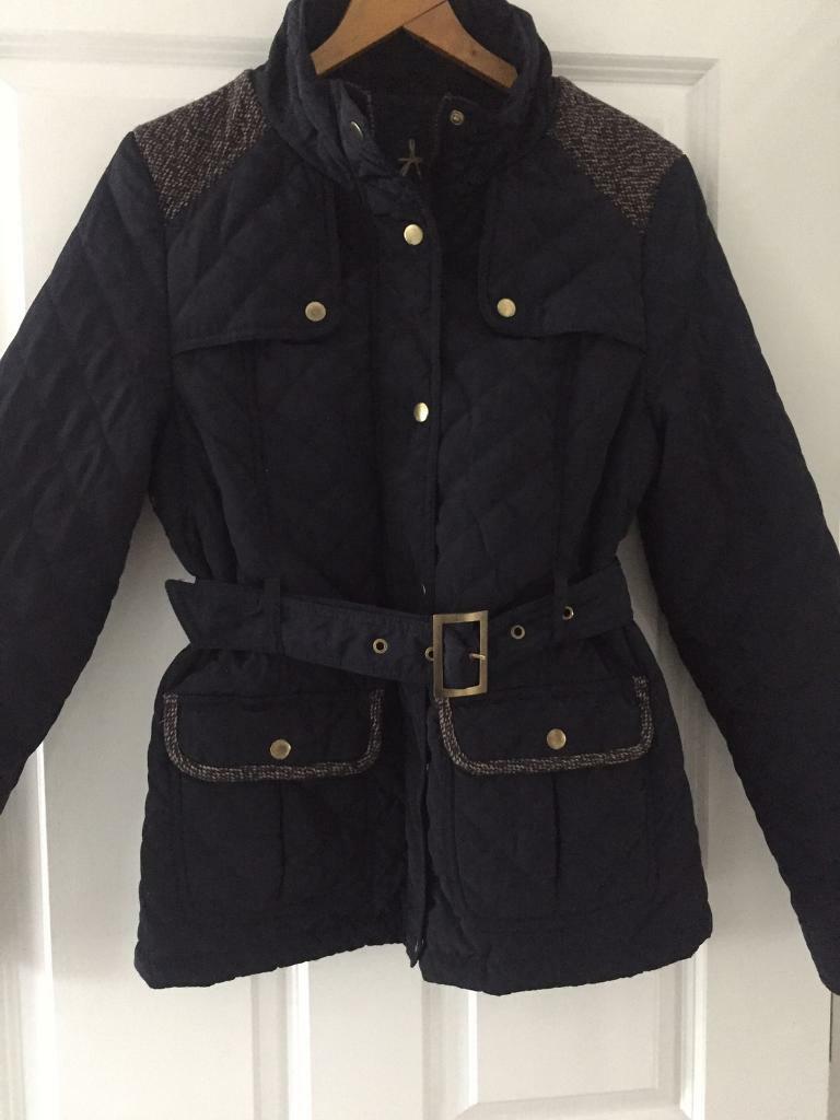 Ladies navy quilted jacket size 16 in Christchurch, Dorset Gumtree