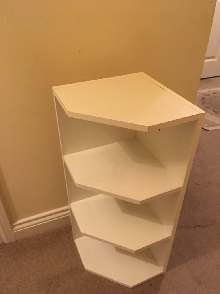 2x white corner shelves in Exeter, Devon Gumtree
