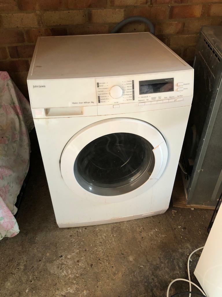 John Lewis JLWD1612 Washer Dryer Washing Machine & Dryer White in