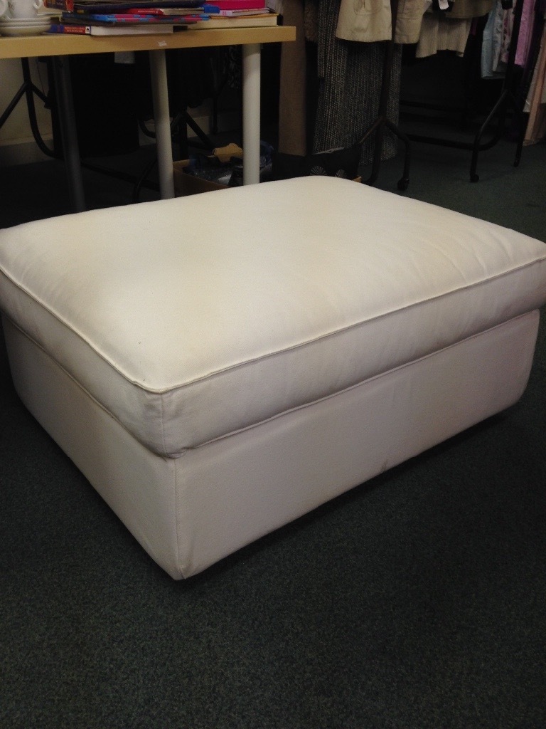 IKEA kivik ottoman white footstool storage large in Woodley