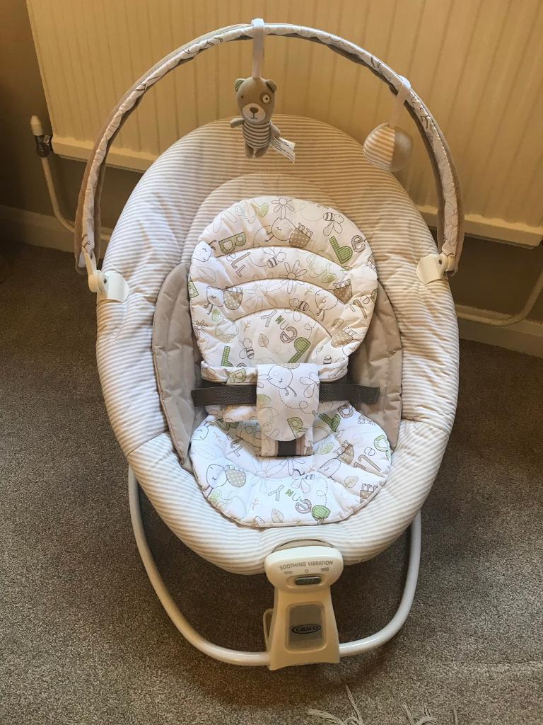 baby vibrating chair bouncy rocking with toy arch in Poole, Dorset