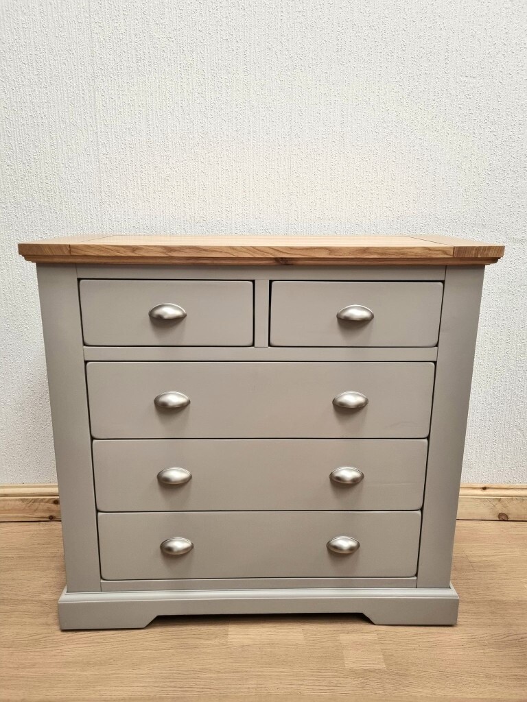 Chest 5 Drawers Oak Chest of Drawers Five Drawer Wooden Chest Bedroom