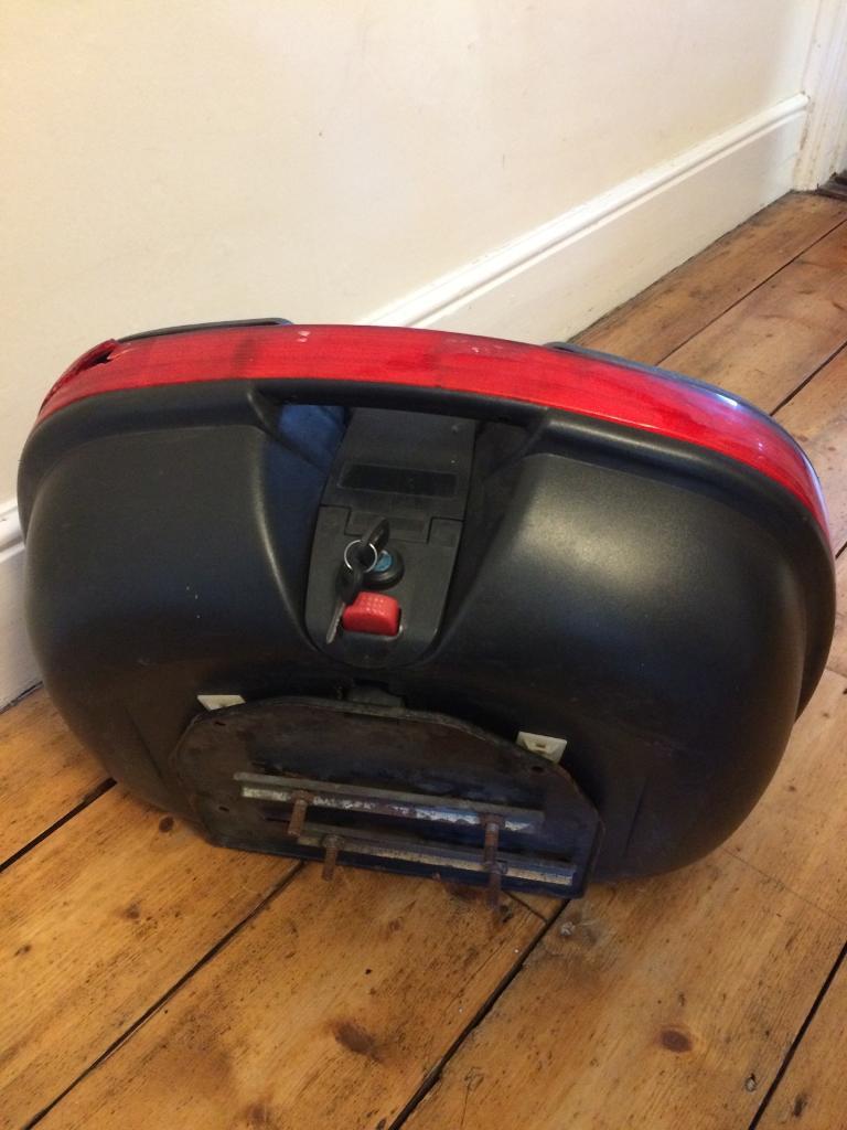 leather motorcycle top box