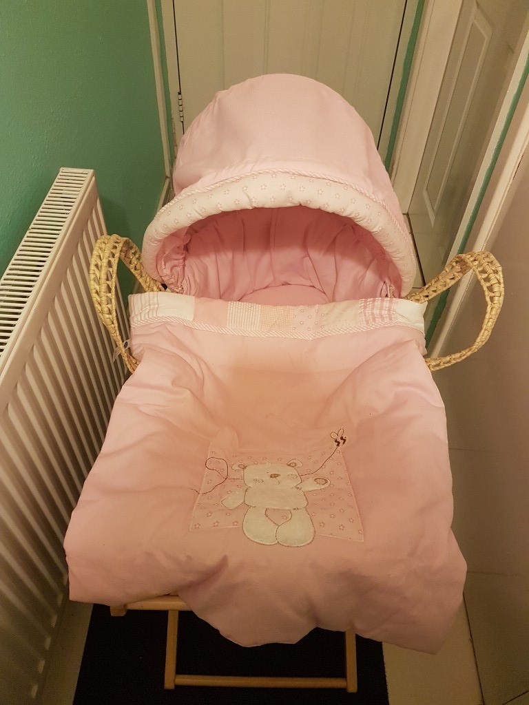 Baby Girl Moses Basket With Stand in Bangor, Gwynedd Gumtree
