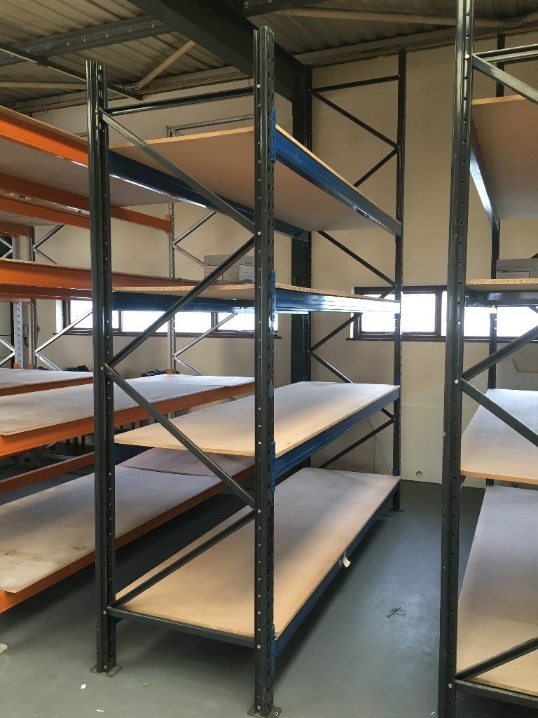 quality heavy duty warehouse shelving with timber shelves included in