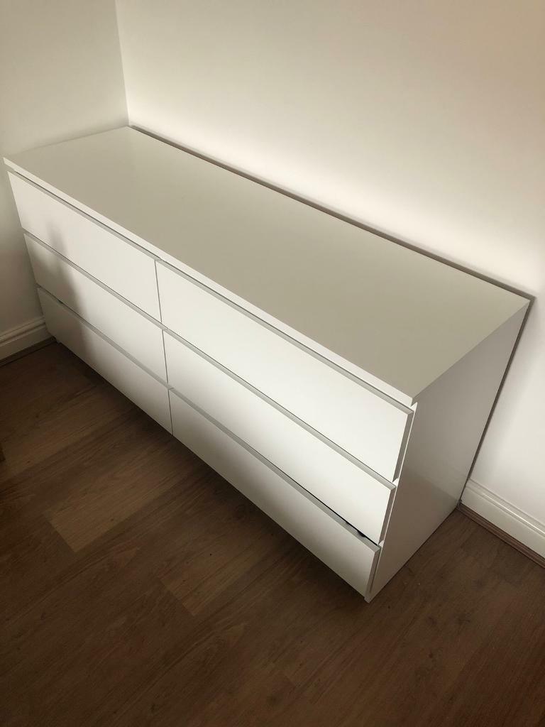 Ikea Malm Chest Of 6 Drawers White In Norwich Norfolk Gumtree