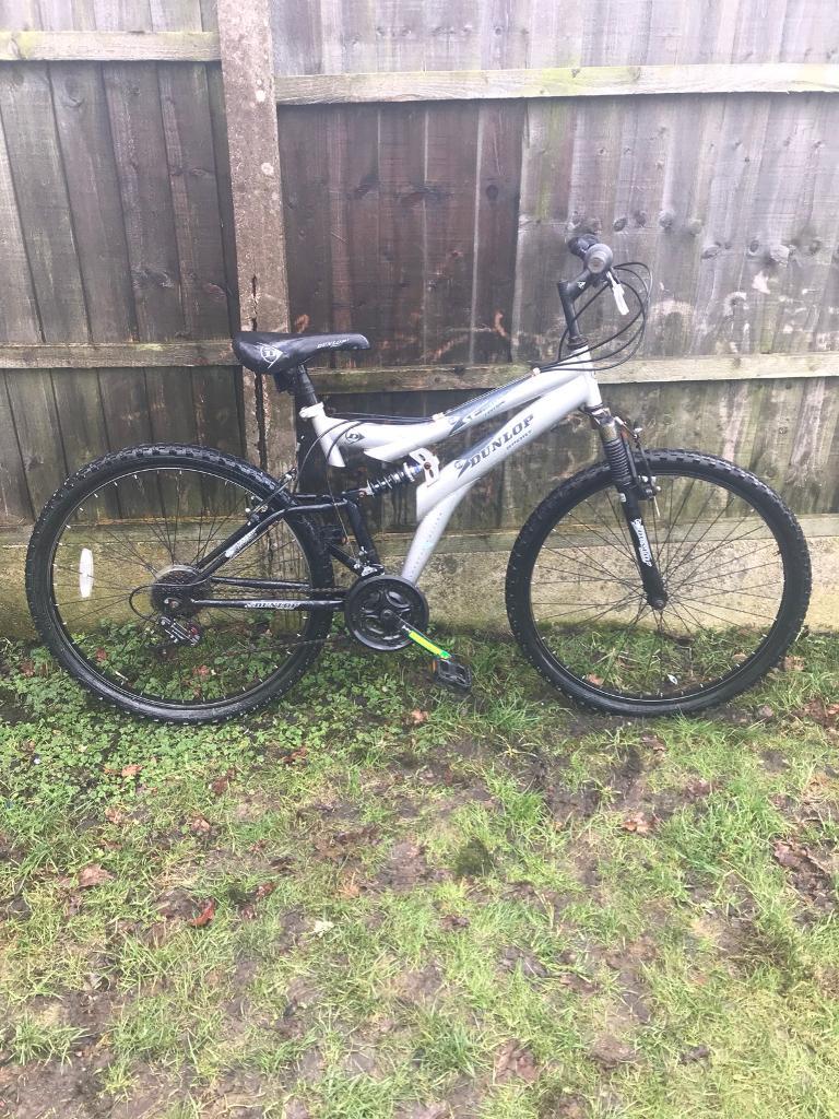 DUNLOP SPORT DUAL SUSPENSION MOUNTAIN BIKE 26” WHEELS. 18” FRAME in