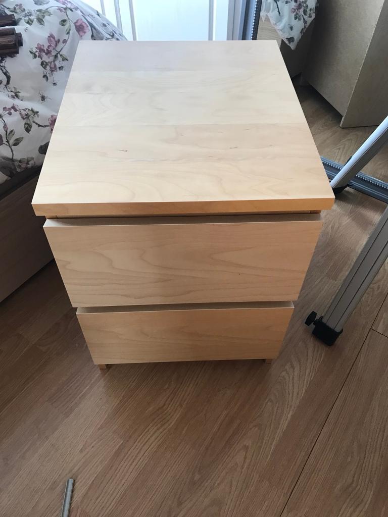 2 Ikea Malm Bedside Tables in Pine in Yeadon, West Yorkshire Gumtree