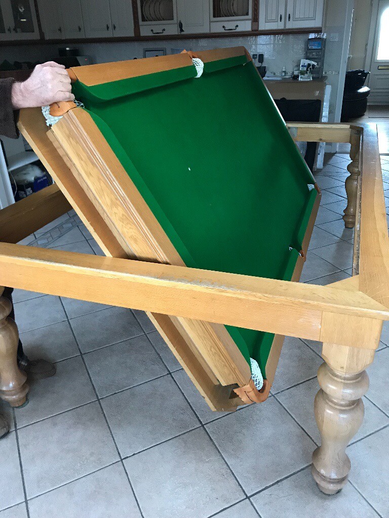 Solid oak flip over snooker/dining table in Hornchurch, London Gumtree