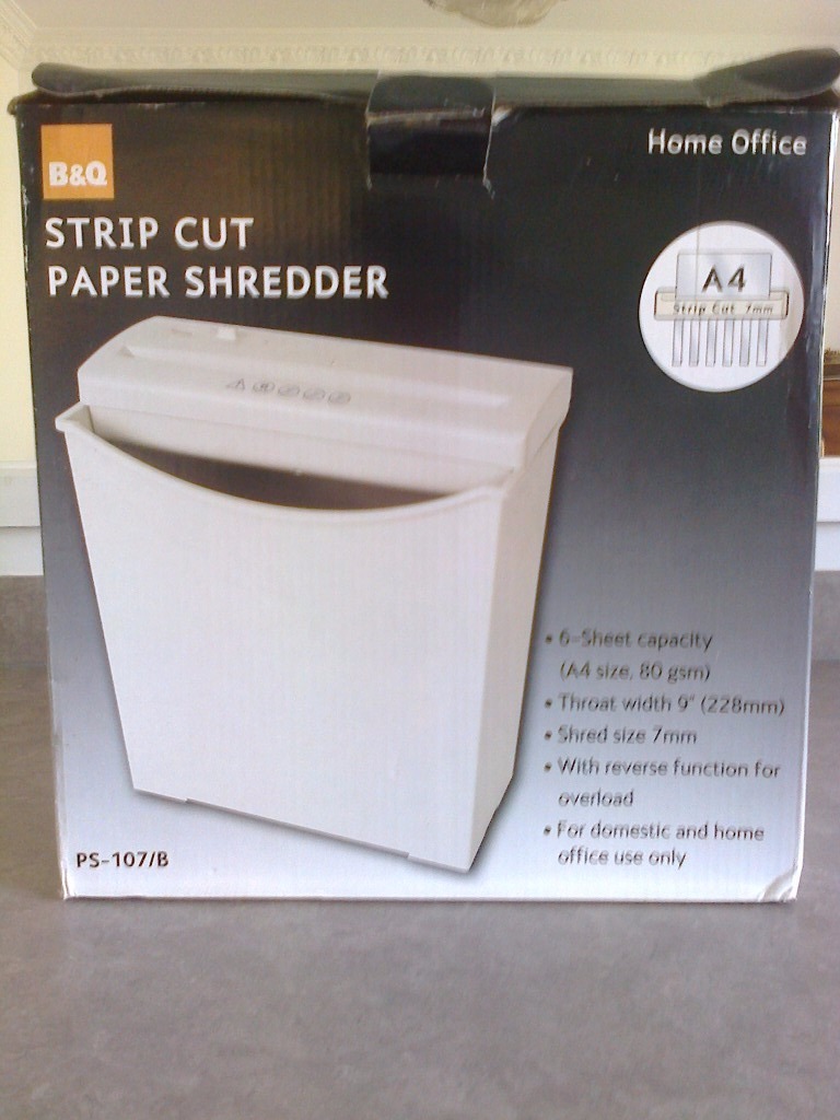 B&Q paper strip cut paper shredder in Hull, East Yorkshire Gumtree