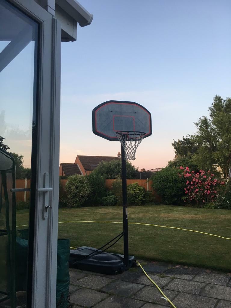 Full size fully adjustable basketball stand and hoop in Blofield