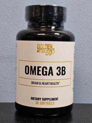 Golden After 50 Omega 3B Brain & Heart Health 30 Softgels - New Sealed! Exp 8/25