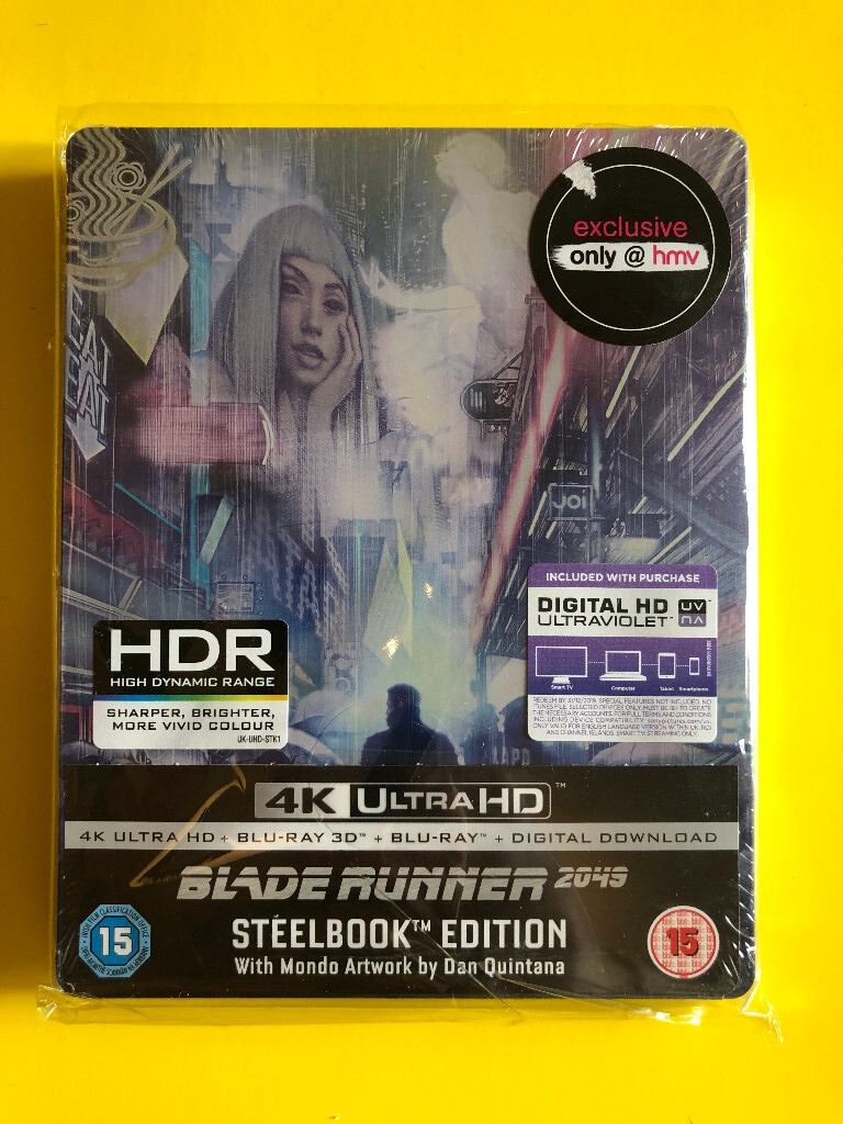 Blade Runner 2049 Limited Edition Hmv Mondo Steelbook 4k 3d