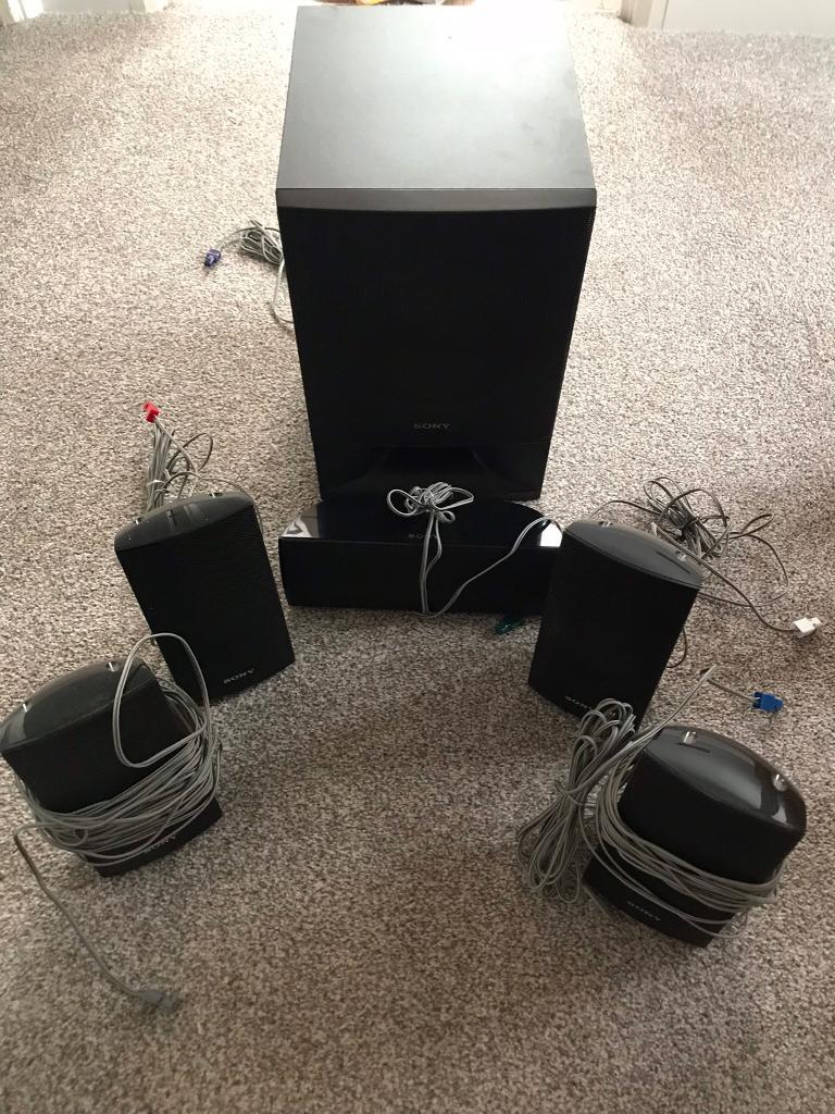 Sony Surround Sound Speakers & 2 stands in Sheffield, South Yorkshire