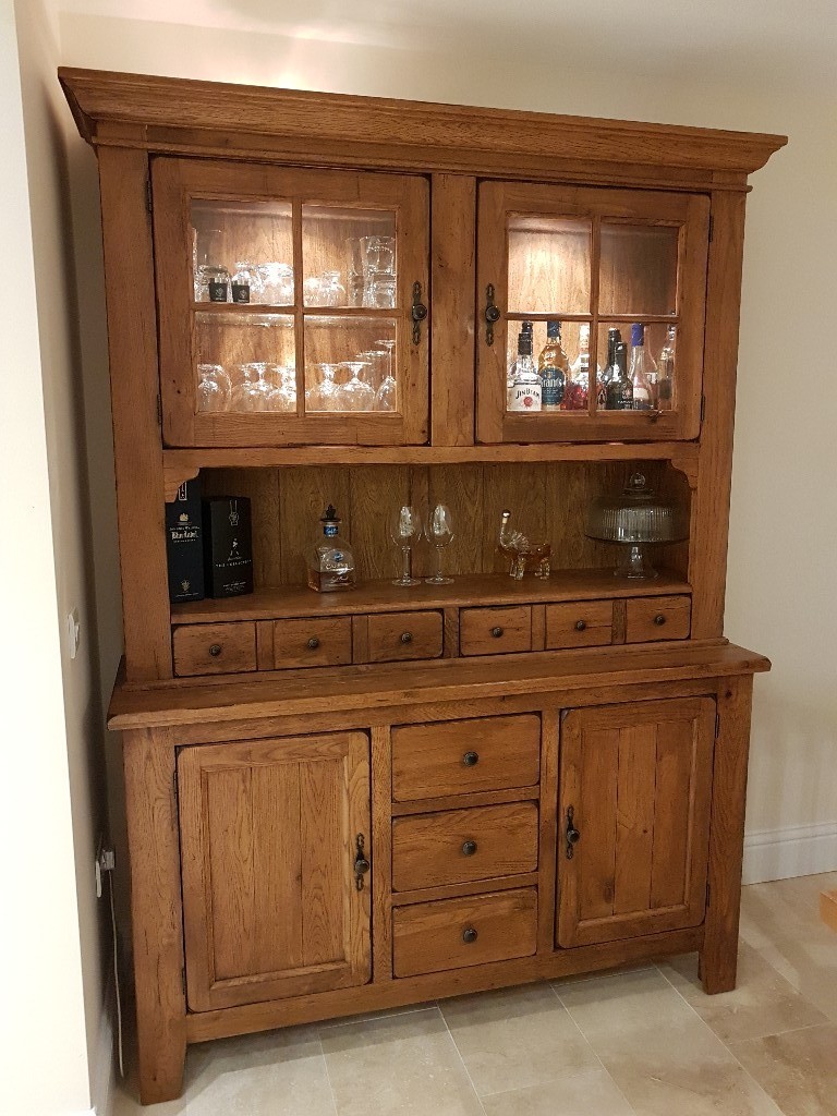 Rustic Solid Oak Large Dresser Kitchen Sideboard in Gloucestershire