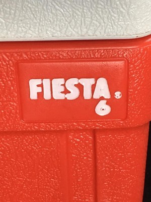 Vintage 1982 Fiesta 6 Ice Chest-Picnic Lunch Cooler With Flip Lid