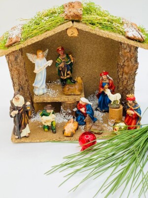 12pcs Manger Star Set Nativity Figures Set Christmas Nativity Scene Set