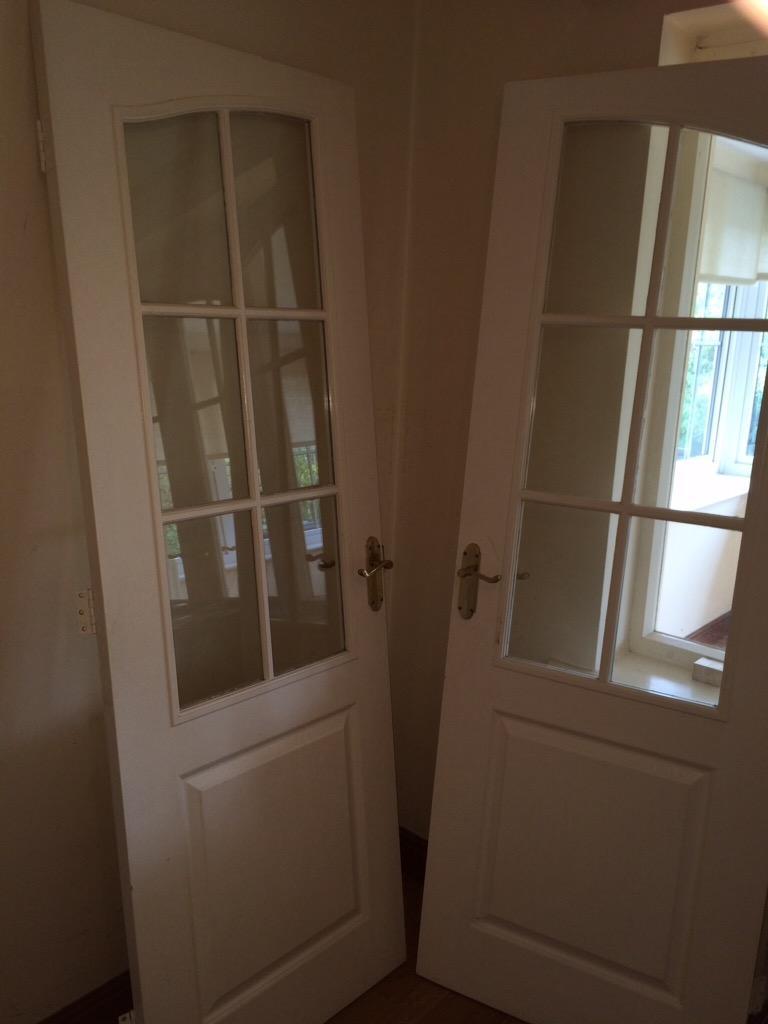 Half glazed white internal double doors | in Northallerton ...