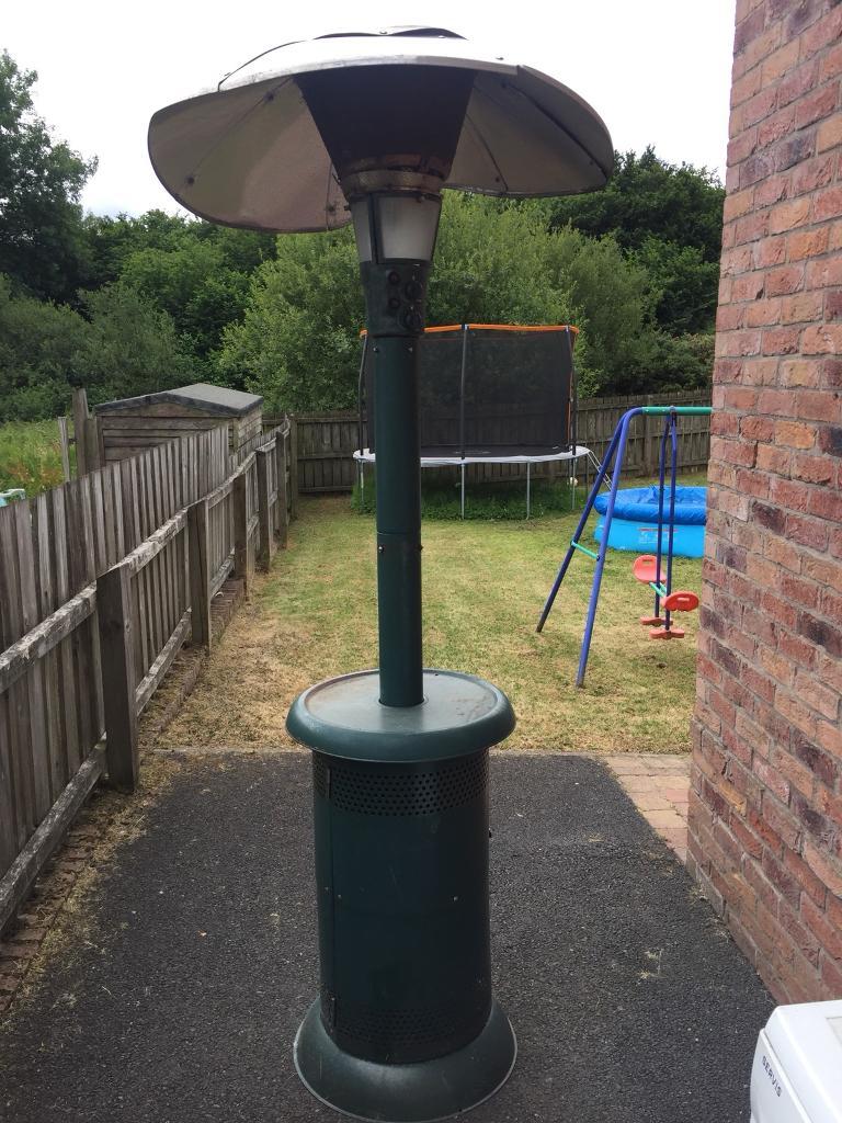 Patio heater (wide canopy version) with gas lamp in Dunmurry, Belfast