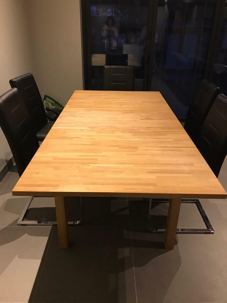 Ikea BJORNA solid light oak extendable dining table in Hove, East