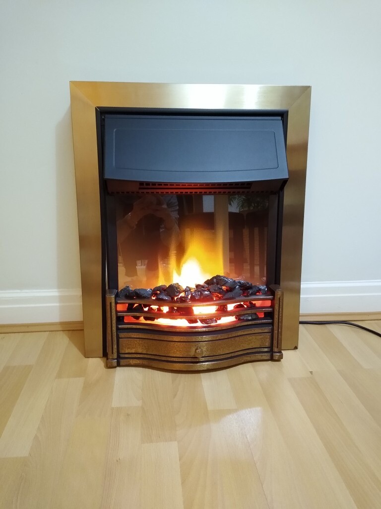 DIMPLEX ELECTRIC FIRE Danesbury Antique Brass Effect Finish