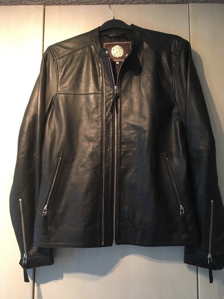 Mens Pretty Green, Leather Biker Jacket in Mansfield, Nottinghamshire Gumtree
