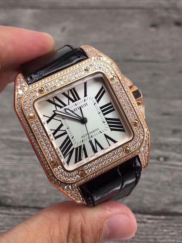 Cartier Santos 100 XL Gold diamonds with box in Didsbury, Manchester Gumtree