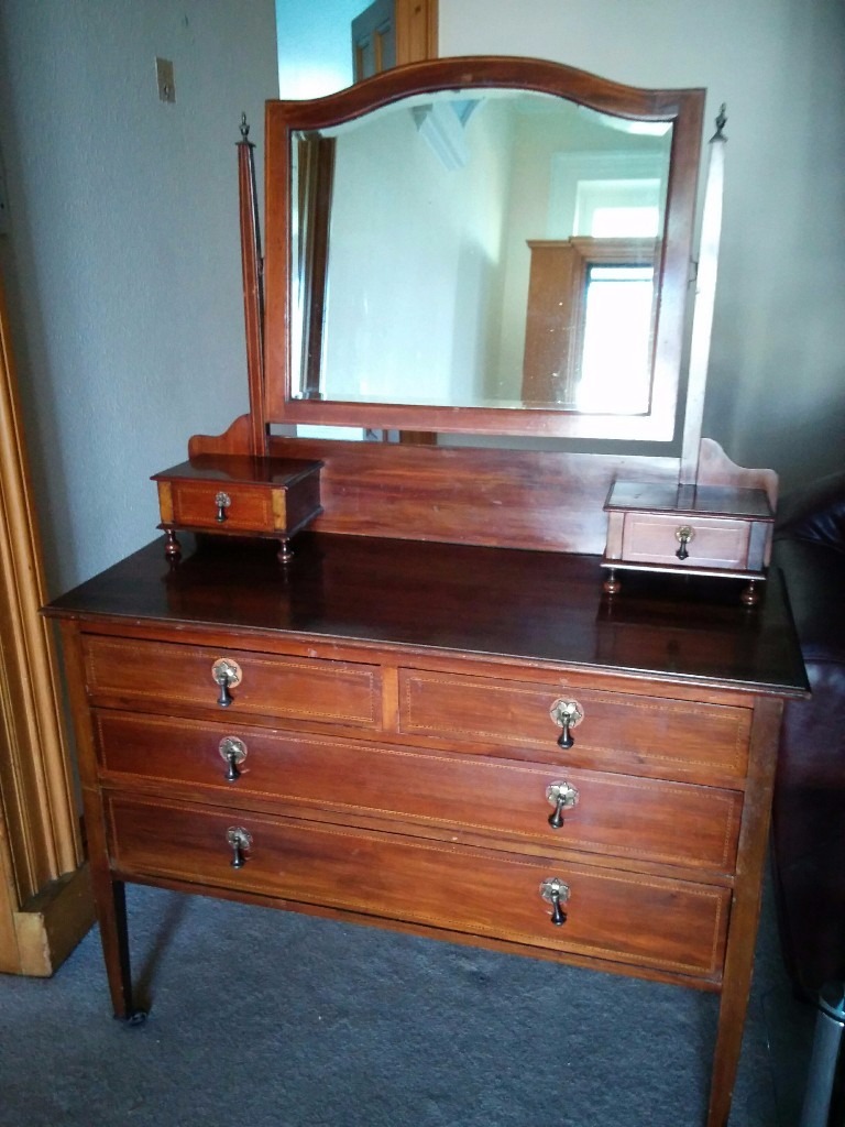 Antique Edwardian Mahogany Dressing Table in Ayr, South Ayrshire