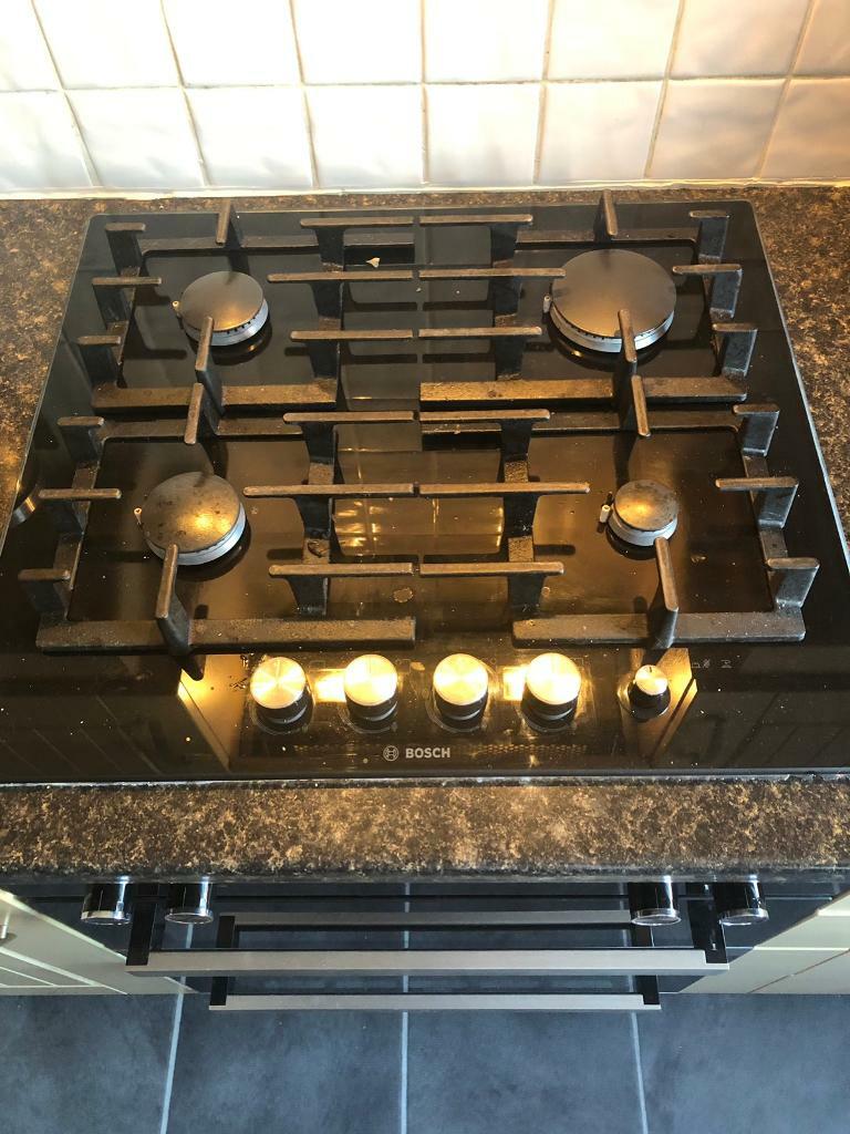 Gas Hob Bosch Glass And Cast Iron In Hucknall Nottinghamshire