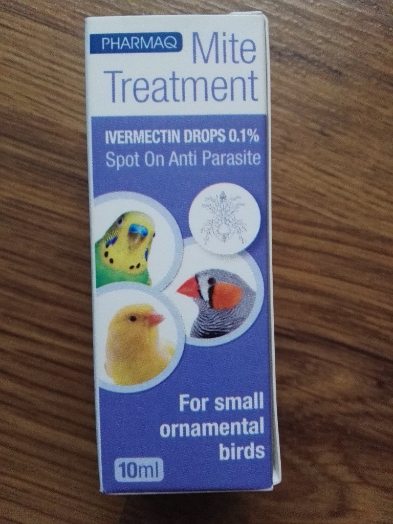 Ivermectin Drops Mite Treatment Small Birds e.g. Budgies Finches