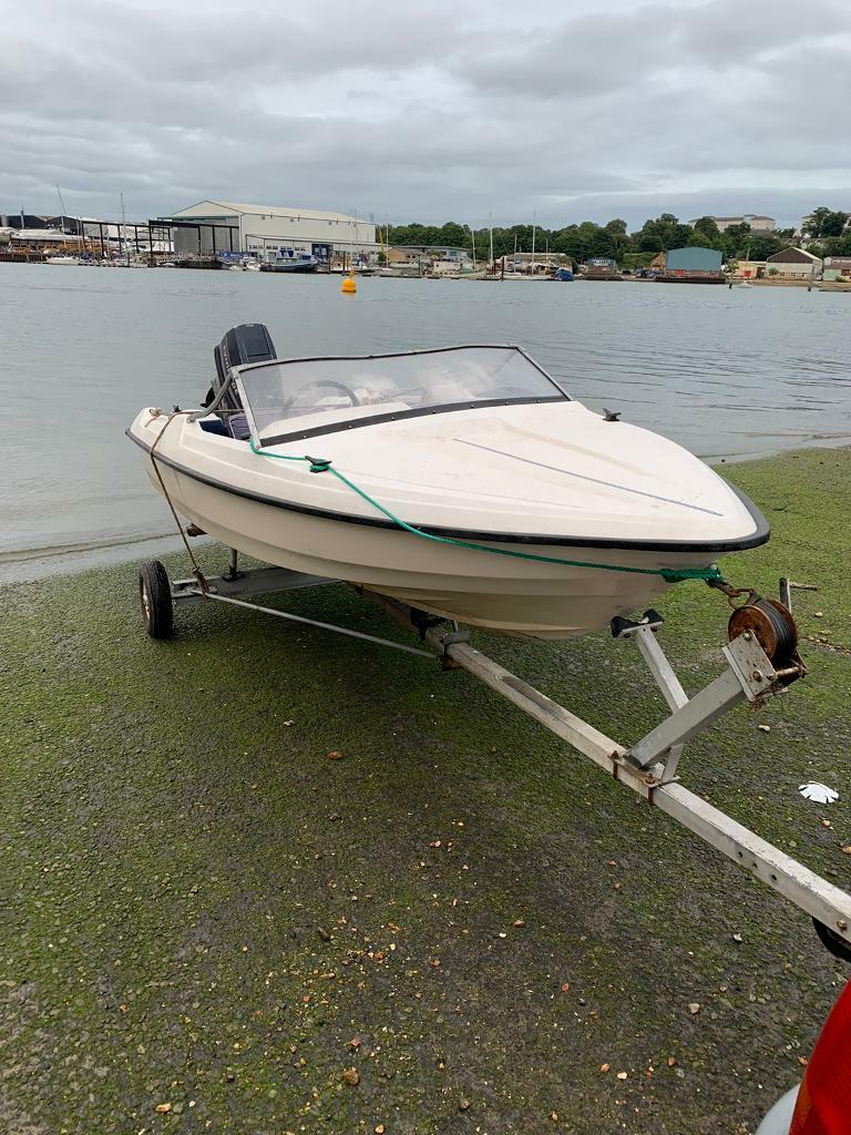 Fletcher 14ft speed boat 60hp evinrude outboard in Southampton