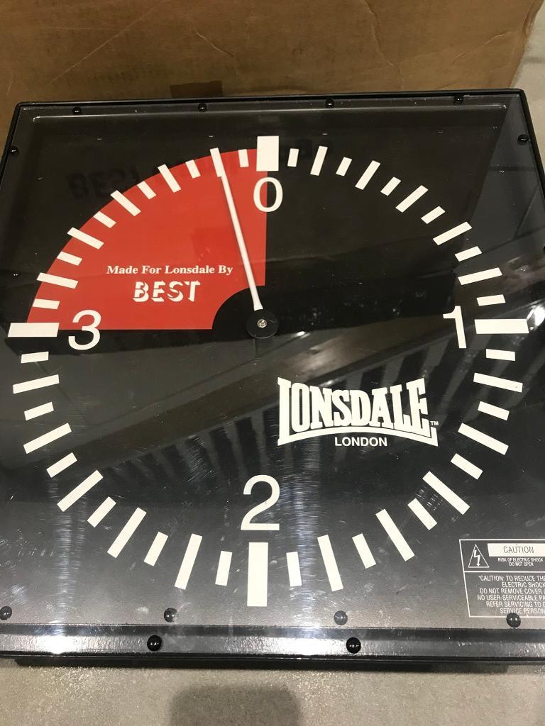 Boxing clock lonsdale 3 minutes timer rounds gym equipment fitness HIIT