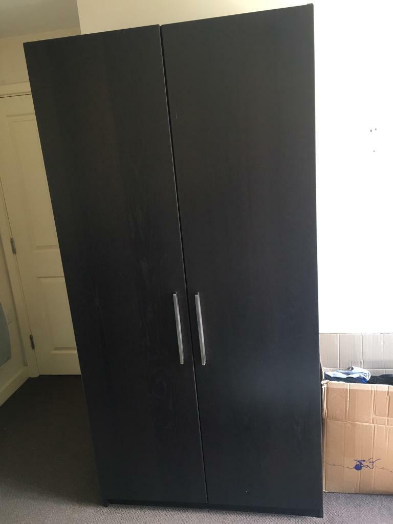 So capacious BLACK IKEA Wardrobe 100cm wide and drawers 