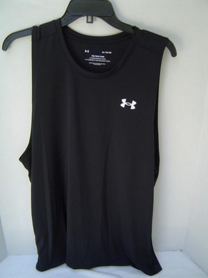 NEW MENS UNDER ARMOUR BLACK TECH TANK TOP SHIRT   SIZE EXTRA LARGE
