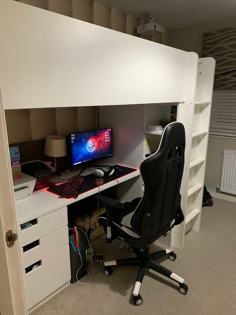 Ikea loft bed with desk in Coatbridge, North Lanarkshire Gumtree