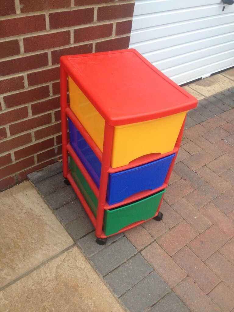 Coloured plastic drawers on wheels in Southampton, Hampshire Gumtree