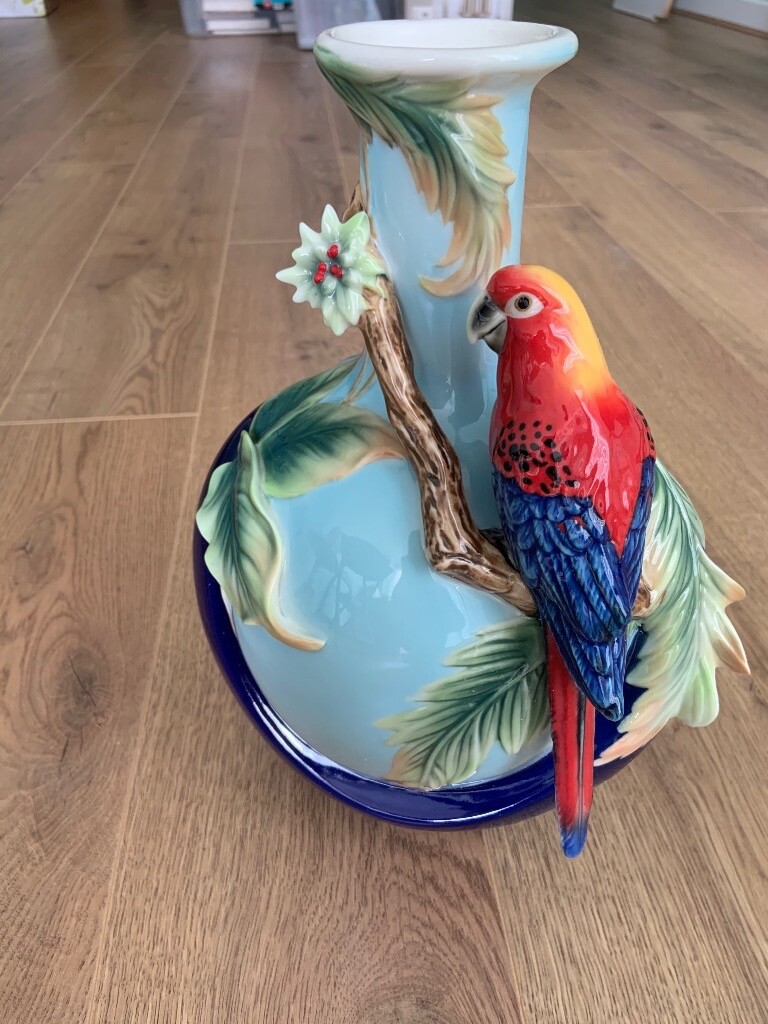 Franz Porcelain Parrot Vase in Ipswich, Suffolk Gumtree