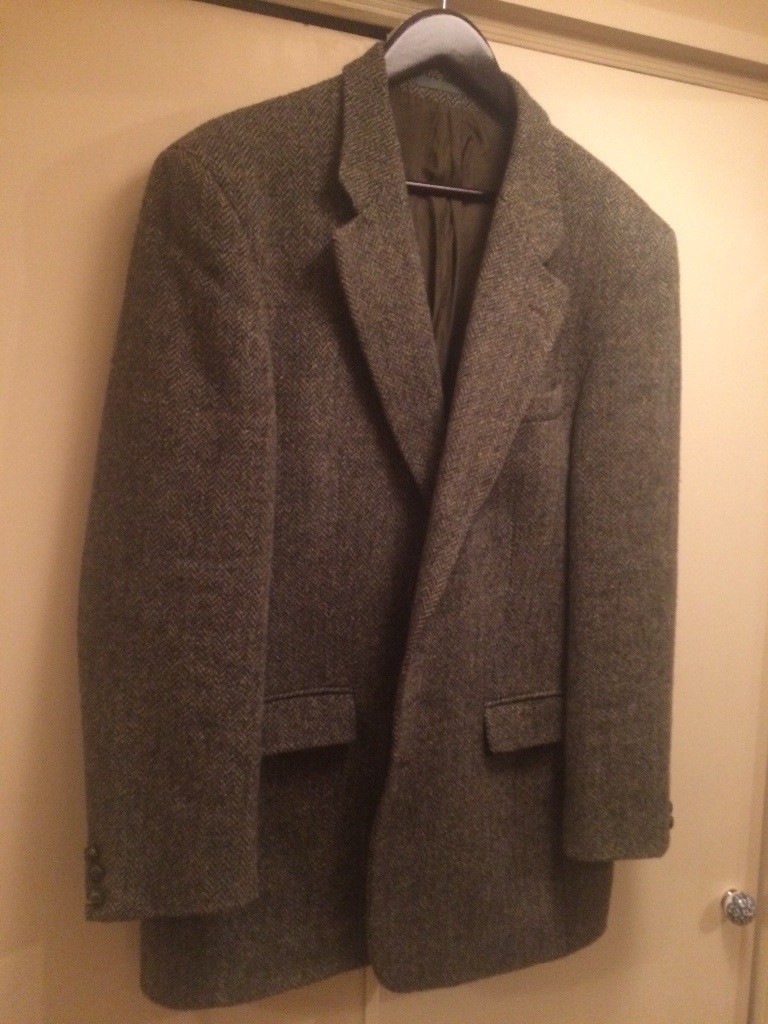 Hand Woven genuine Harris Tweed 100 wool Gents Jacket in Sea Mills
