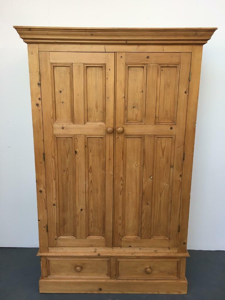Beautiful solid pine large double wardrobe in Morley, West Yorkshire