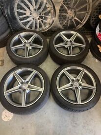 image for 18&quot; GENUINE MERCEDES AMG C CLASS ALLOY WHEELS / TYRES