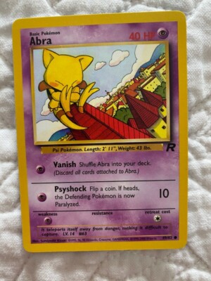 Abra Team Rocket EX 49//82 Pokemon Card.