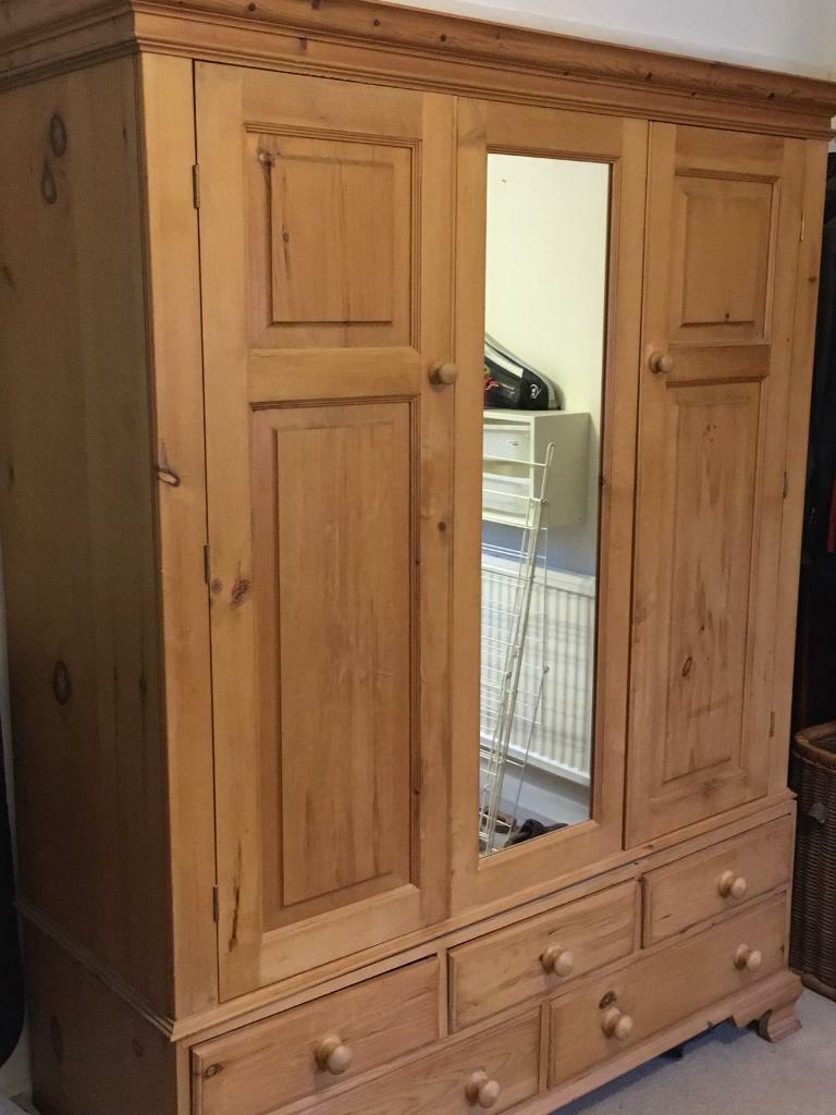 Pine Mirrored Wardrobe in Brighton, East Sussex Gumtree