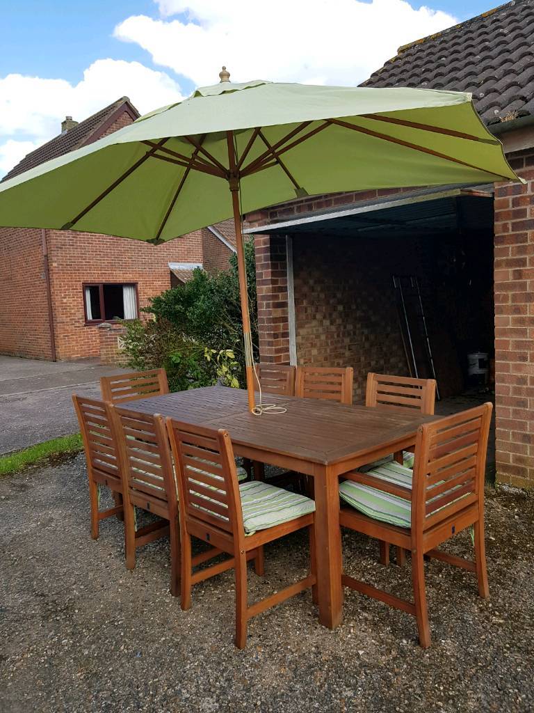 8 seater wooden patio set | in Wymondham, Norfolk | Gumtree