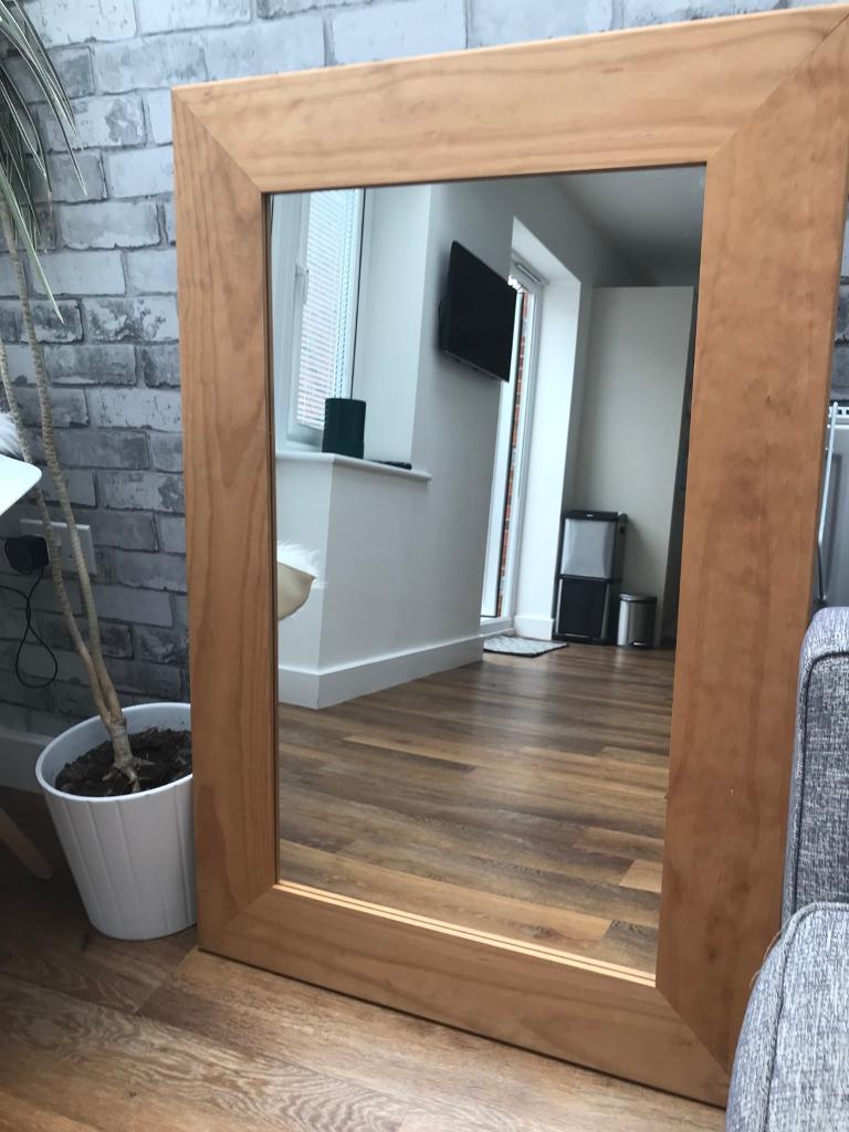 Large rustic oak effect mirror in Castle Donington, Derbyshire Gumtree