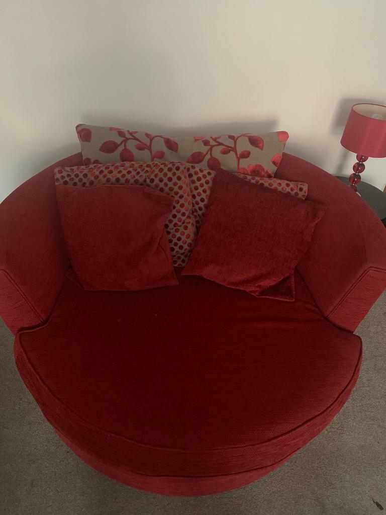 Red cuddle chair with cushions | in Caversham, Berkshire ...
