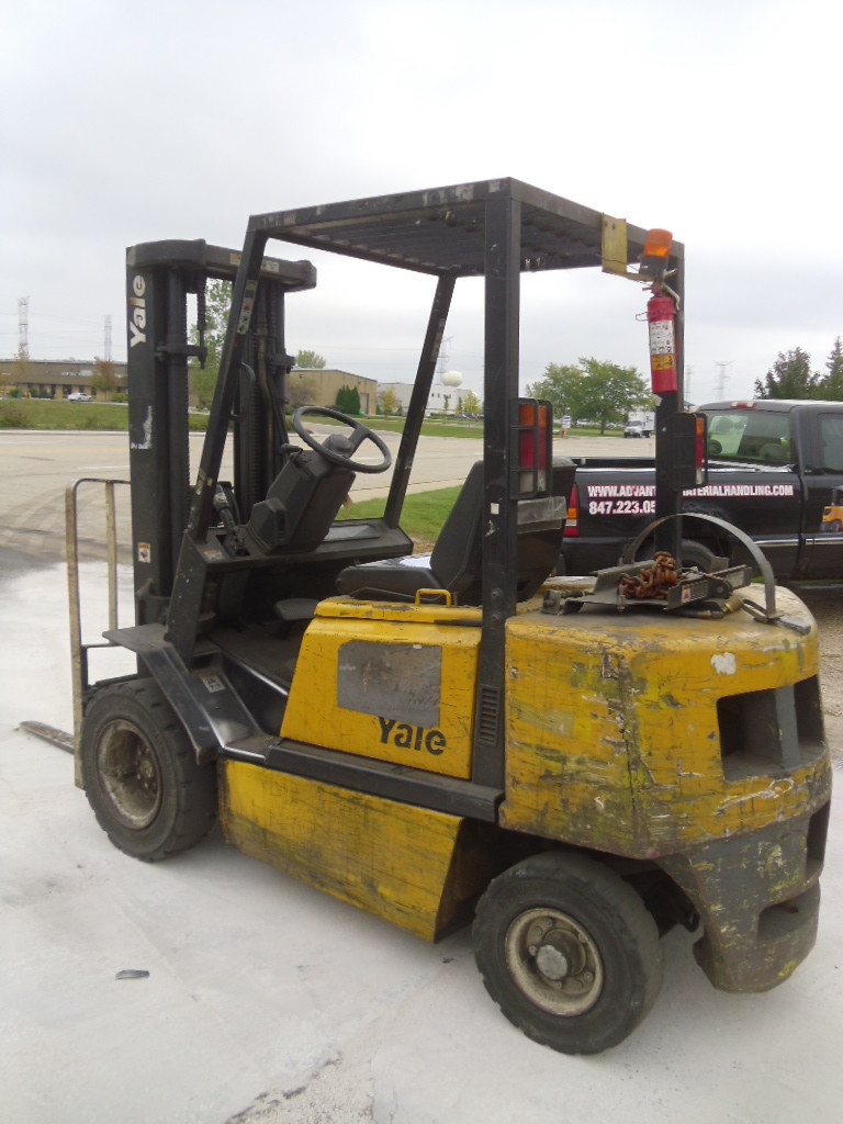Used Pneumatic Forklift: Yale GLP050, 5000#