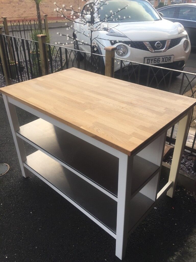 Ikea Kitchen Island Breakfast Bar with Butchers Block 