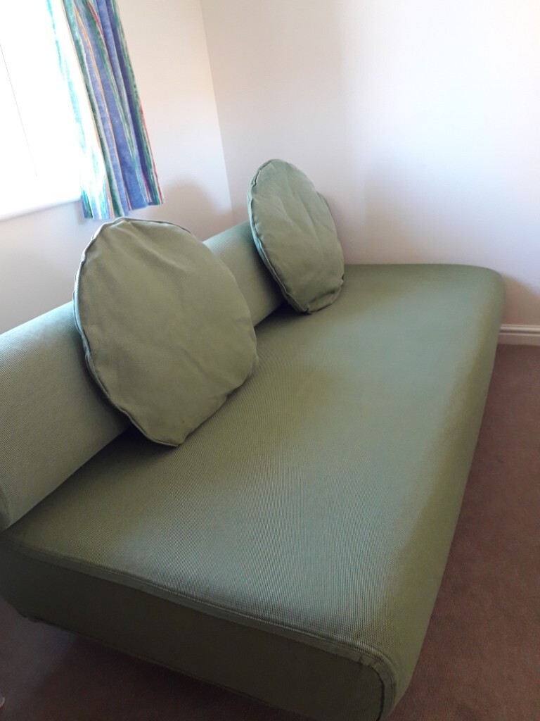 Sofa bed from IKEA, green colour, with removable covers in Goldthorpe